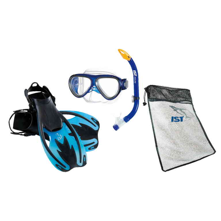 SET MASCARA SNORKEL ALETAS NIÑOS IST