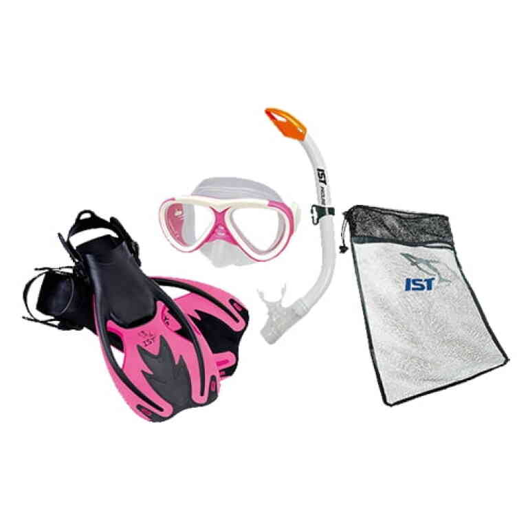 SET MASCARA SNORKEL ALETAS NIÑOS IST
