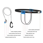 Lanyard Con Cinturon Apnea Octopus Azul