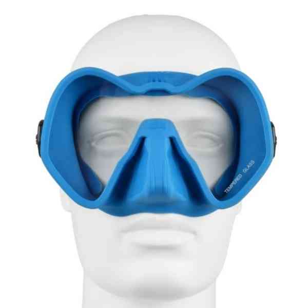 Mascara De Buceo Skyline Antifog Azul Fluo C4
